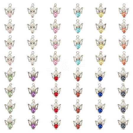 Acrylic & Alloy Pendants PALLOY-HY00029-1