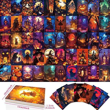 Halloween Witch Pumpkin Pattern Scrapbooking Paper Pads Set STIC-C010-37B-1