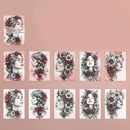 Floral Theme Scrapbook Paper Pad Sets DIY-C082-02B-1