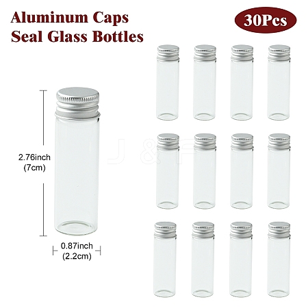30Pcs Empty Glass Bead Storage Tubes AJEW-YW0001-16C-1