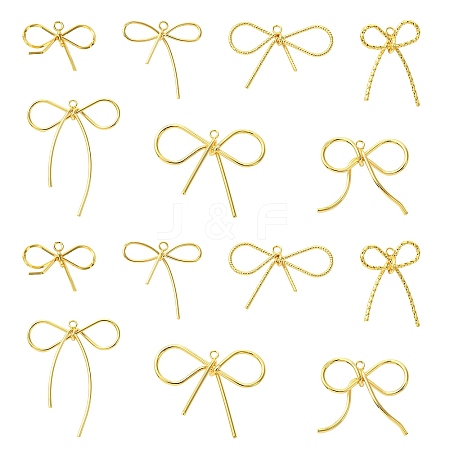 14Pcs 7 Styles Brass Pendants KK-CJ0002-45-1