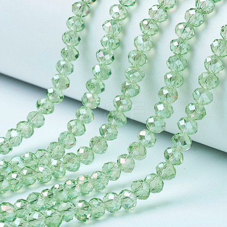Electroplate Glass Beads Strands X-EGLA-A034-T8mm-B17-1