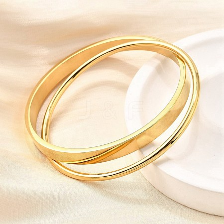 304 Stainless Steel Bangles BJEW-V004-01G-1