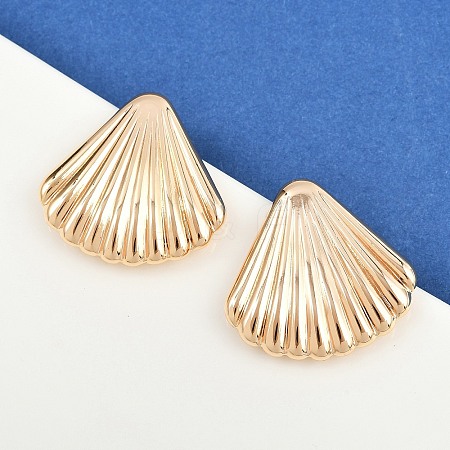 Brass Stud Earrings EJEW-H168-12G-1