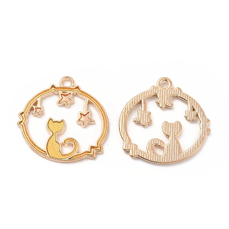 Alloy Enamel Pendants ENAM-M052-04G-E-1