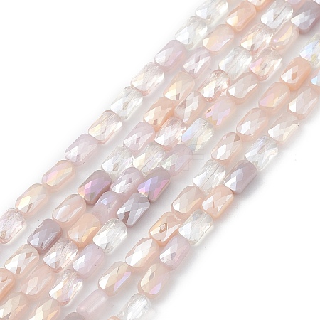 Gradient Color Electroplate Glass Bead Strands GLAA-E042-01E-1