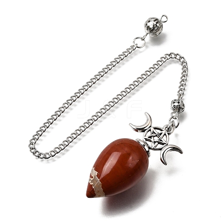 Natural Red Jasper Dowsing Pendulum Pendants GG-CBA6D08-A04-1