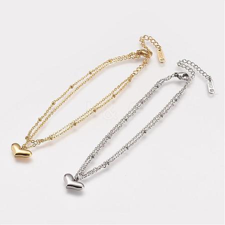 304 Stainless Steel Anklets AJEW-K009-20-1