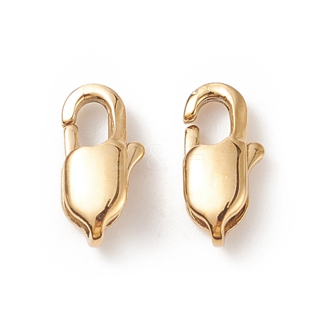 Ion Plating(IP) 304 Stainless Steel Lobster Claw Clasps LS-STAS-F094-05A-G-1