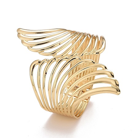 Alloy Hollow Wing Wrap Cuff Bangle LS-BJEW-K223-07LG-1
