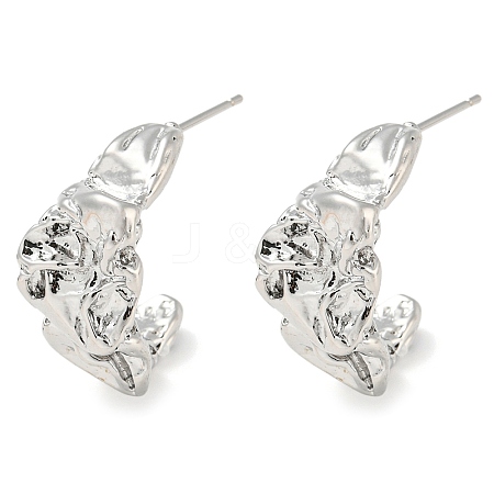 Brass Stud Earrings EJEW-K264-02P-1