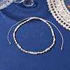 Bohemian Style Natural Rainbow Moonstone & Glass Braided Bead Bracelet BJEW-JB10136-01-2