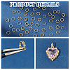 BENECREAT 2 Bags Brass Split Rings FIND-BC0005-12B-4