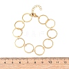304 Stainless Steel Ring Link Chain Bracelets BJEW-P373-02C-G-5