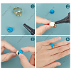 SUNNYCLUE DIY Half Round Gemstone Adjustable Ring Making Kit DIY-SC0019-89-4