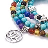 Synthetic Turquoise Wrap Bracelets BJEW-I273-B01-2