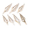 Electroplate Natural Shell Big Pendants SSHEL-N042-15-1