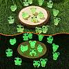 24Pcs 6 Styles Luminous Frog Resin Pendants RESI-YW0006-19-4