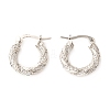 Left and Right Brass Micro Pave Cubic Zirconia Hoop Earrings EJEW-F273-08P-1