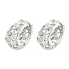 Hollow Triangle Brass Micro Pave Clear Cubic Zirconia Hoop Earrings EJEW-G452-04P-4