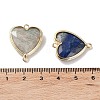 Natural Amethyst & Lapis Lazuli & Amazonite Connector Charms G-G012-01G-01-3