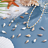 100Pcs 4 Styles Natural Shell Pendants PALLOY-NB00010-4