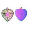 Ion Plating(IP) 304 Stainless Steel Pendant Cabochon Settings STAS-L020-019RC-1