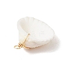 Natural Shell Pendants PALLOY-JF03316-03-4