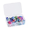 72Pcs 12 Colors Birthstone Charms Glass Pendants RGLA-ZZ0001-02-9x15mm-7