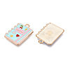 Alloy Enamel Pendants ENAM-Q004-01KCG-23-2