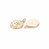 Brass Micro Pave Clear Cubic Zirconia Charms KK-S356-708-2