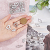SUPERFINDINGS 32Pcs 8 Styles Alloy Crystal Rhinstone Pendants FIND-FH0007-95-3