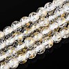 Crackle Transparent Glass Beads Strands X1-GLAA-N030-8mm-01J-1
