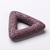 Synthetic Lava Rock Big Triangle Pendants G-O025-04C-2