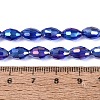 Electroplate Transparent Glass Beads Strands GL-N002-01A-A14-4