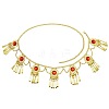 Alloy Hyacinth Alloy Hyacinth Rhinestone Flower Tassel Waist Belly Dance Chains for Women FS-WG99392-02-4