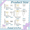 24Pcs 12 Styles Alloy Pendants FIND-HY0004-12-2