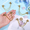 4Pcs Bee Alloy Hanging Chain Brooch FIND-CA0011-13G-3