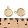 Flat Round Brass Pendant Cabochon Settings KK-K414-14B-G-3