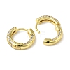 Rack Plating Brass Micro Pave Clear Cubic Zirconia Huggie Hoop Earrings for Women EJEW-C097-13G-10-2