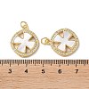 Brass Micro Pave Clear Cubic Zirconia Pendants KK-B083-17G-03-3