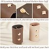 Olycraft 2Pcs 2 Colors PU Leather Foldable Ponytail Holder Hair Cuff OHAR-OC0001-05A-4