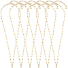 6Pcs 304 Stainless Steel Paperclip Chain Necklaces NJEW-SC0001-57A-G-7