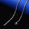 Non-Tarnish 304 Stainless Steel Figaro Chain Necklaces NJEW-S420-003C-P-1