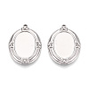 304 Stainless Steel Pendant Cabochon Settings X-STAS-T067-17P-1