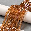 Transparent Electroplate Glass Beads Strands LS-EGLA-A039-T4mm-B28-4