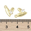 Rack Plating Brass Micro Pave Cubic Zirconia Charms KK-C082-08G-3