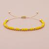 Glass & Brass Round Beads Braided Bead Bracelets RD6595-15-1