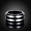 Fashionable 316L Titanium Steel Wide Band Rings for Men RJEW-BB07106-9-2