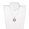 Undyed Wood Dangle Earrings & Pendant Necklaces Jewelry Sets SJEW-JS01057-6